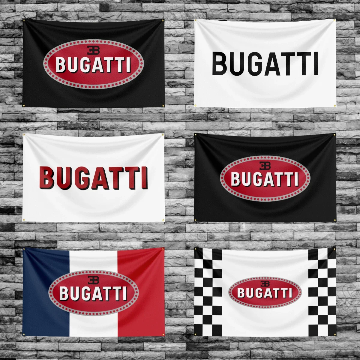 3x5 Ft B-Bugattis Racing Flag Polyester Printed Cars Flags for Room Garage Decor