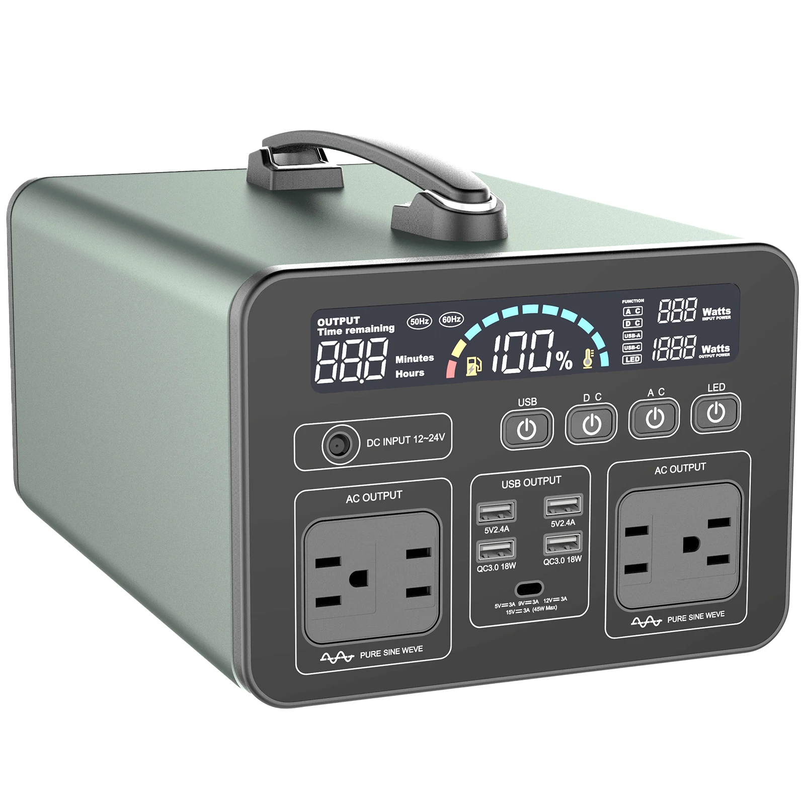 

COSSFITW 1000W горячая Распродажа заводская цена портативное хранилище батарей для дома