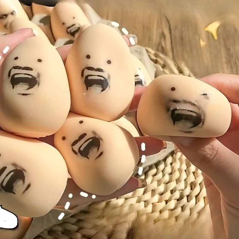 Grappige Uitdrukkingen Ei Zintuiglijke Fidget Speelgoed Langzaam Stijgen Squishy Squeeze Speelgoed voor Kinderen Handoefening Squeeze Kerstcadeaus