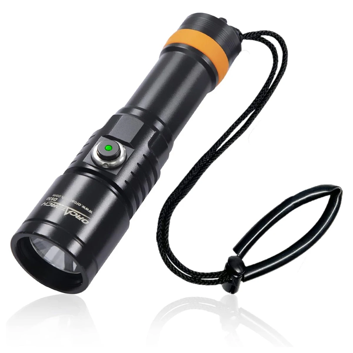 ORCATORCH D530 Professional Scuba Diving Flashlight Lantern Rechargeable Lamp Diving Torch Underwater Lantern Primary Dive Light