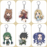 Anime The Rising of the Shield Hero Acrylic HD keychain Naofumi Iwatani Figure Pendant Decor Cosplay Gifts About llavero 6cm