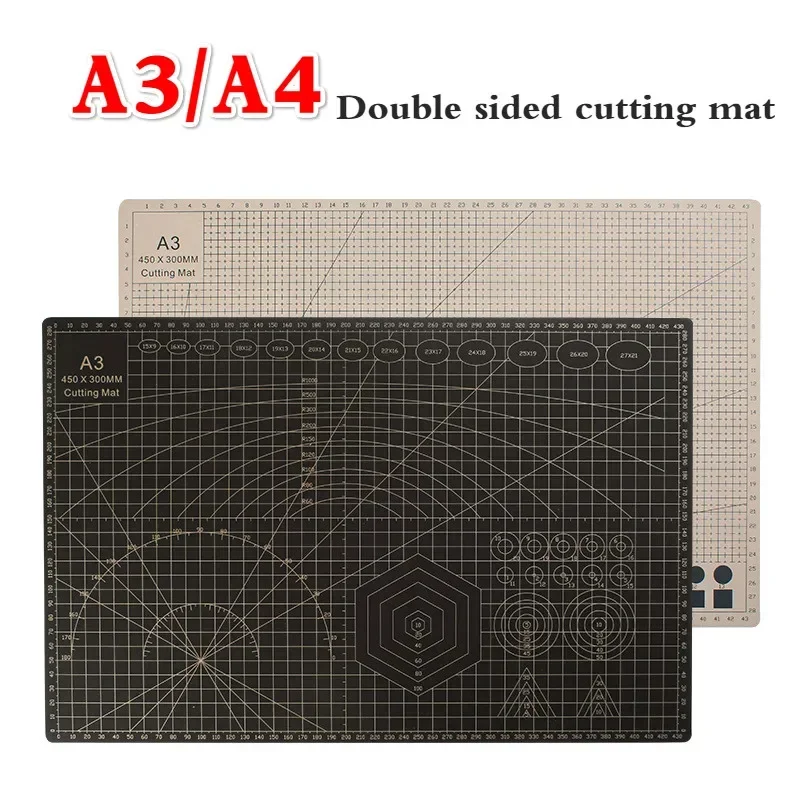 A3/A4 Dubbelzijdige Snijmat Zwart Snijplank Patchwork Cut Pad Patchwork Tools Diy Tool Snijmatten Patchwork Gereedschap