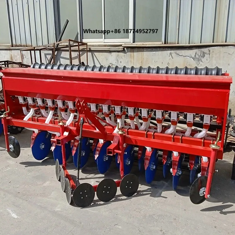Tractor Mounted Farm Seed Planter 6 9 12 14 16 18 20 24 Rows Wheat Dry Rice Alfalfa Grass Fertilizer Seeder