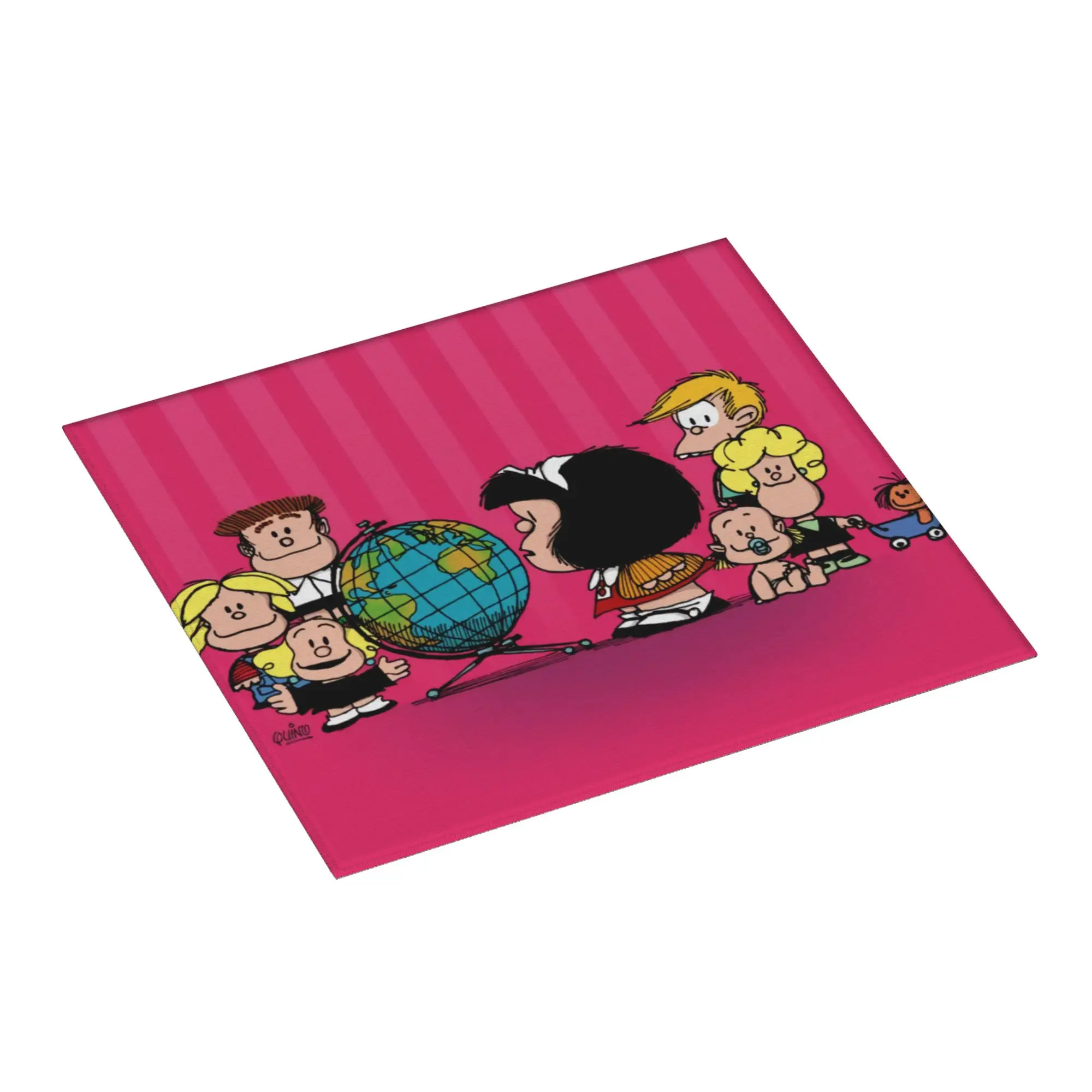 Mafalda and Her Friends Non Slip Kitchen Counter Protector Mat Barware Tableware Quino Manga Cartoon Drying Mat For Kitchen