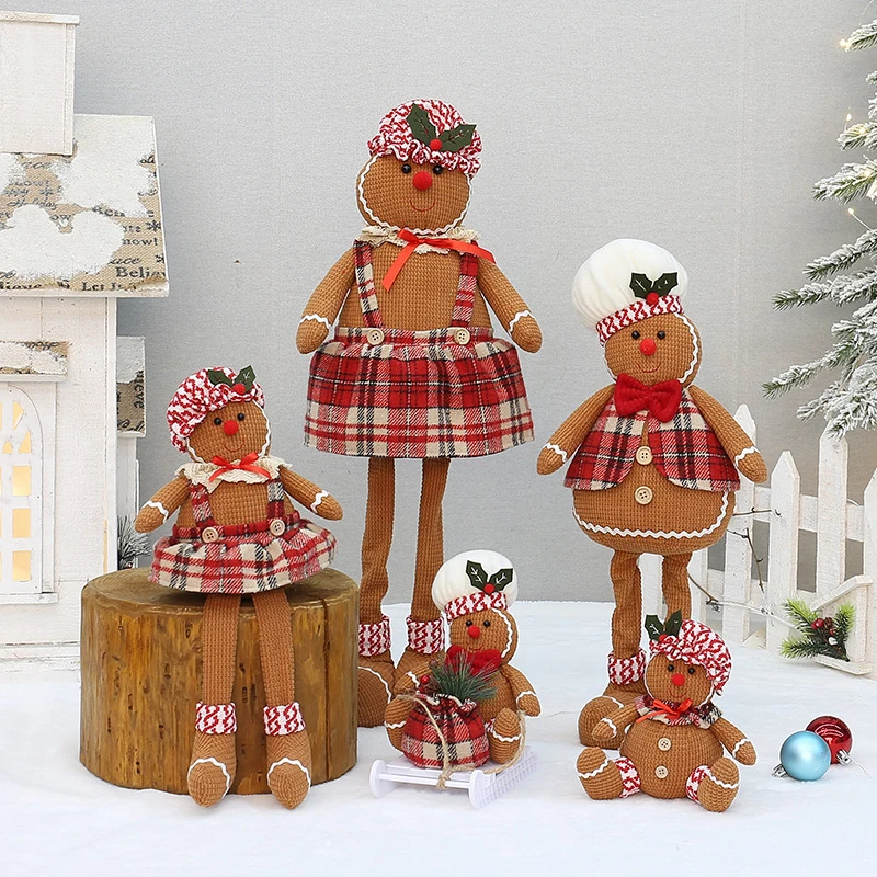 Christmas Gingerbread Man Figures Christmas Ornament Home Decorations