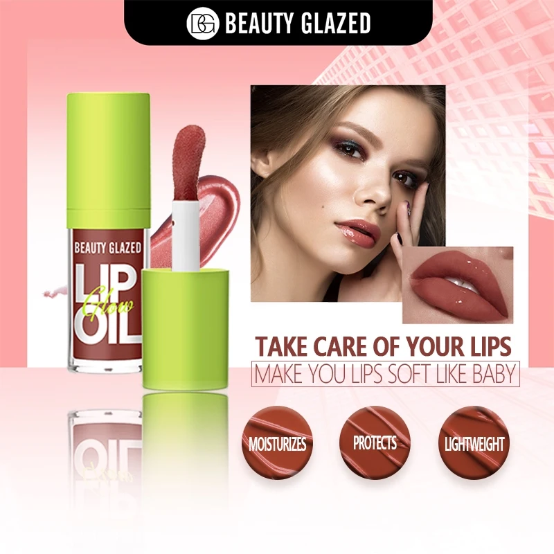 BEAUTY GLAZED  Rare Bright Lustrous Lip Essence Lip Oil Moisturizing Shine Shimmer Plumping Lip Tint Lip Care Lip Gloss Glaze Ma