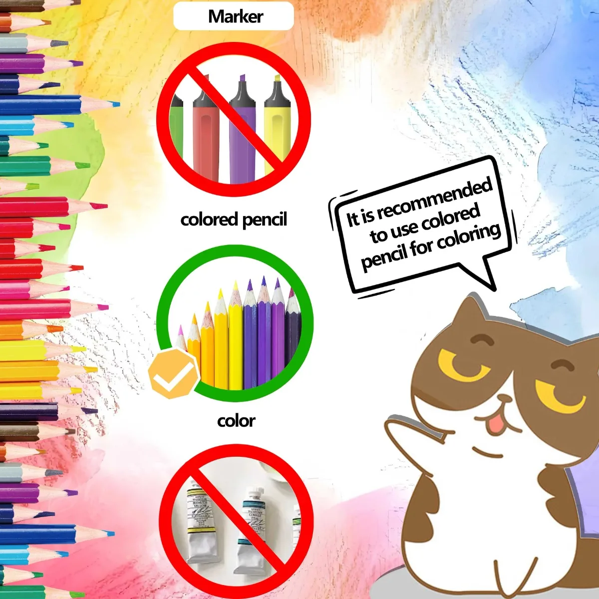 Adult Coloring Book Unique Cat-Themed Picture Book for Relaxation Upgraded Paper for Comfortable Coloring Perfect Gift Friend