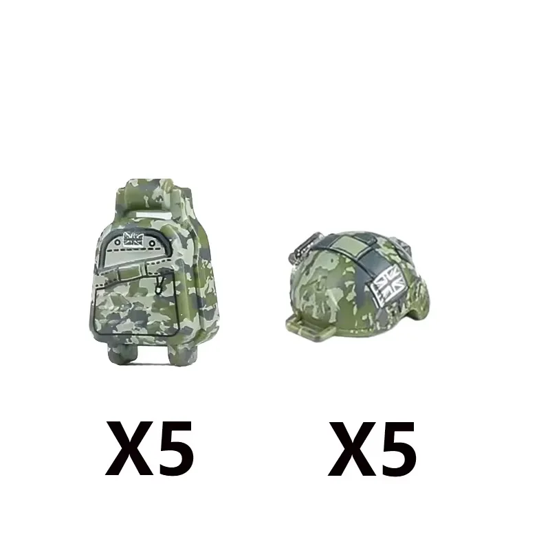 MOC Military Gun Waffen Building Blocks Soldier M16 M4 Rifle Submachine Gun US Printed Helmet Beret Vest Belt Tactical Hat Brick