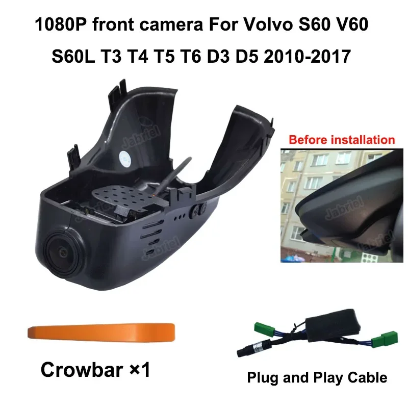 Voor Volvo S60 V60 S60 LT5 T6 T8 2010 2011 2012 2013 2024 2015 2016 2017-2020 2021 2022 2023 2024 2025 4K Wifi Auto DVR Dash Cam
