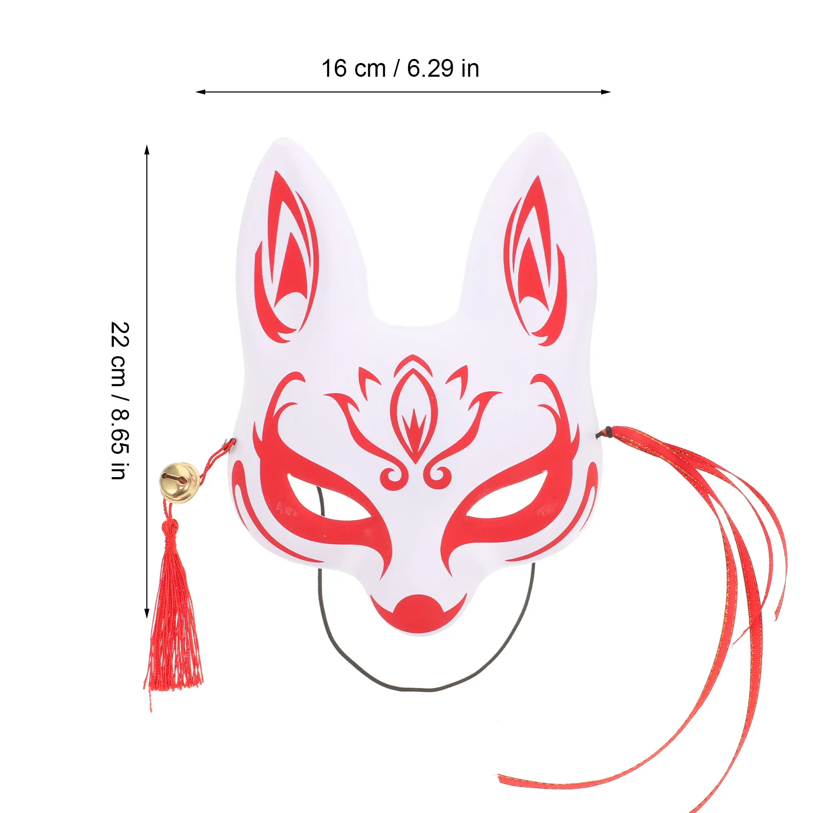 

Cosplay Fox Mask Half Face Masquerade Party Prop Soft Comfortable Plastic Material Eye Catching Multipurpose Festival