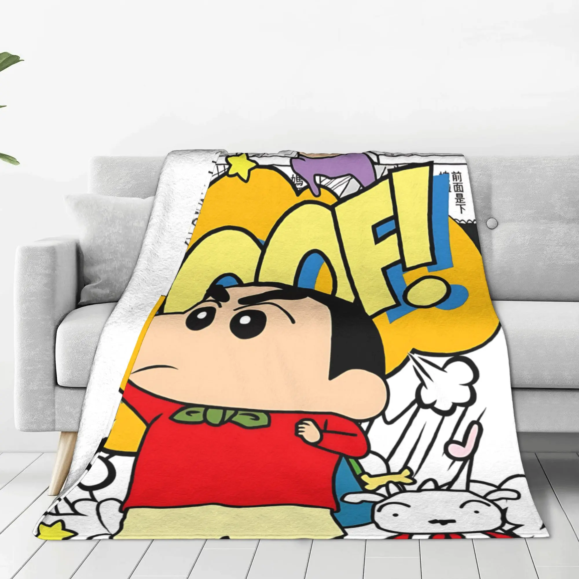 1PC Home Crayon Shin chan‌s  Blanket Throw Super Cosy Plush Living Room Sofa