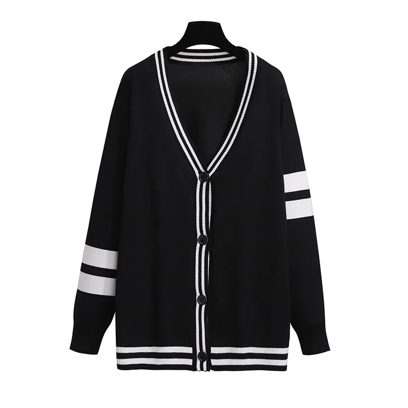 100/150kg 5XL 6XL 7XL Big Size Women Clothing Oversized Women Cardigans Spring Autumn Long Sleeve Casual Loose Knitted Sweaters