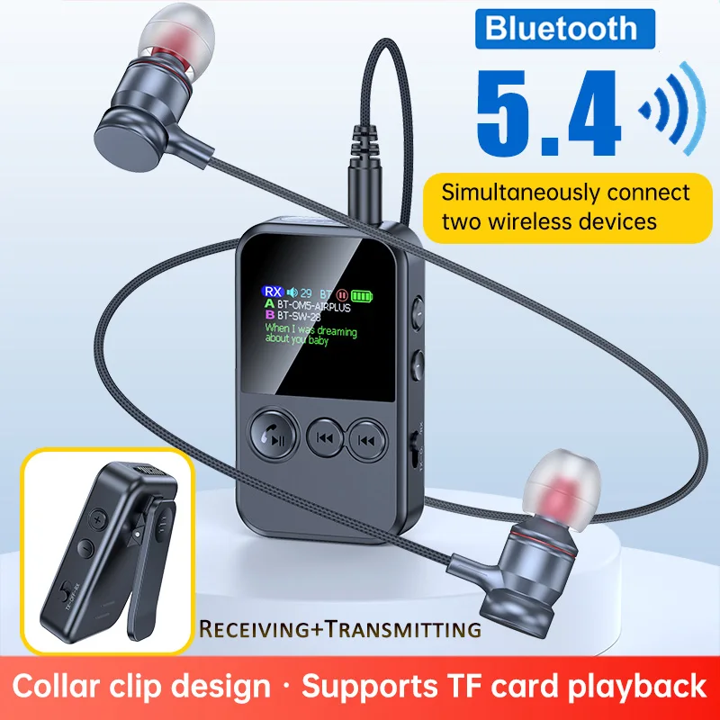 

Airplane Bluetooth 5.4 Receiver Transmitter Adapter 3.5MM AUX MP3 Player HIFI Audio Adapter For PC TV Car Home Speaker 2 in 1