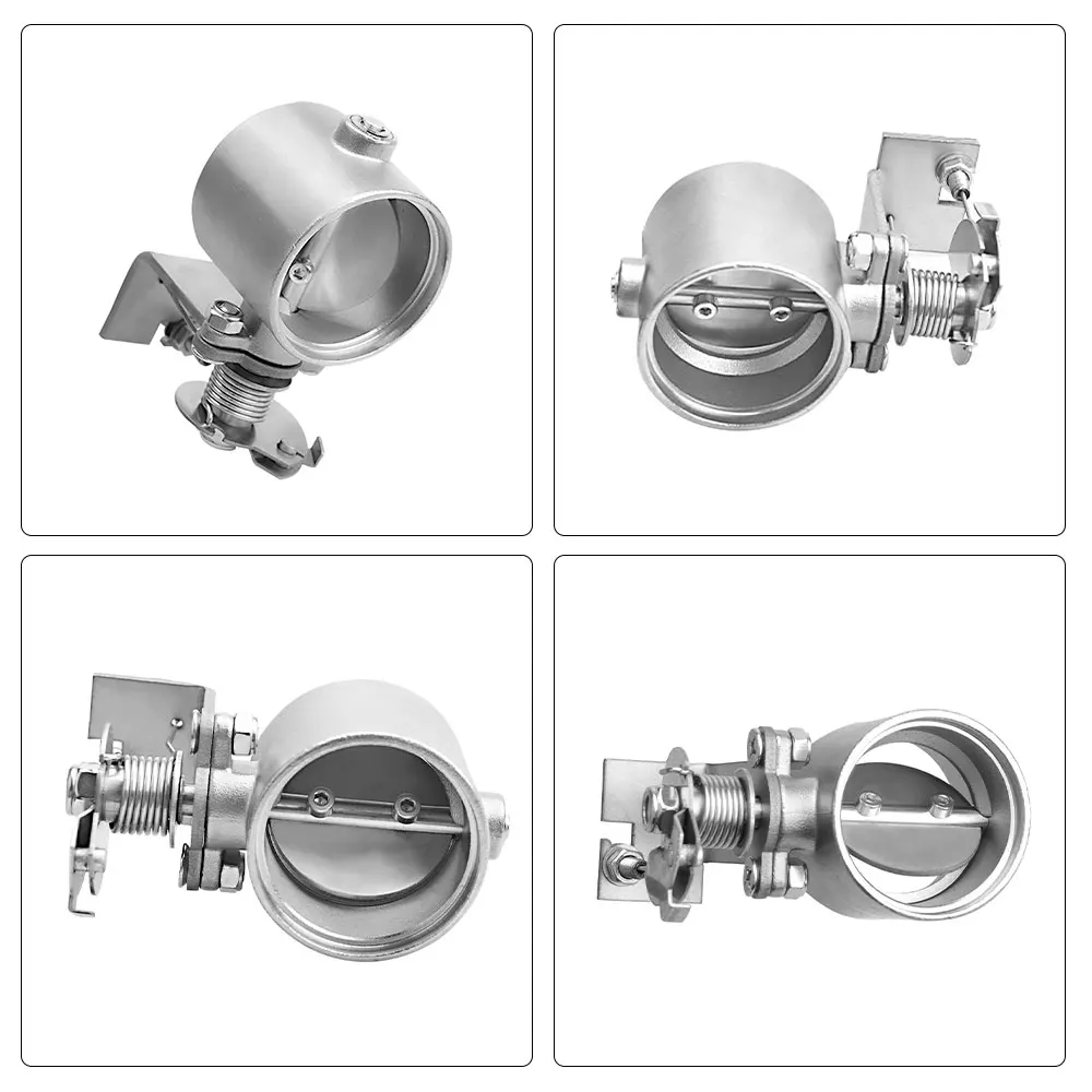 

AZ-Motorcycle Hydraulic Exhaust Valve - Manual Control 2.0 Inch/51mm Weld-On Waterproof Cutout for Easy Sound Adjustment