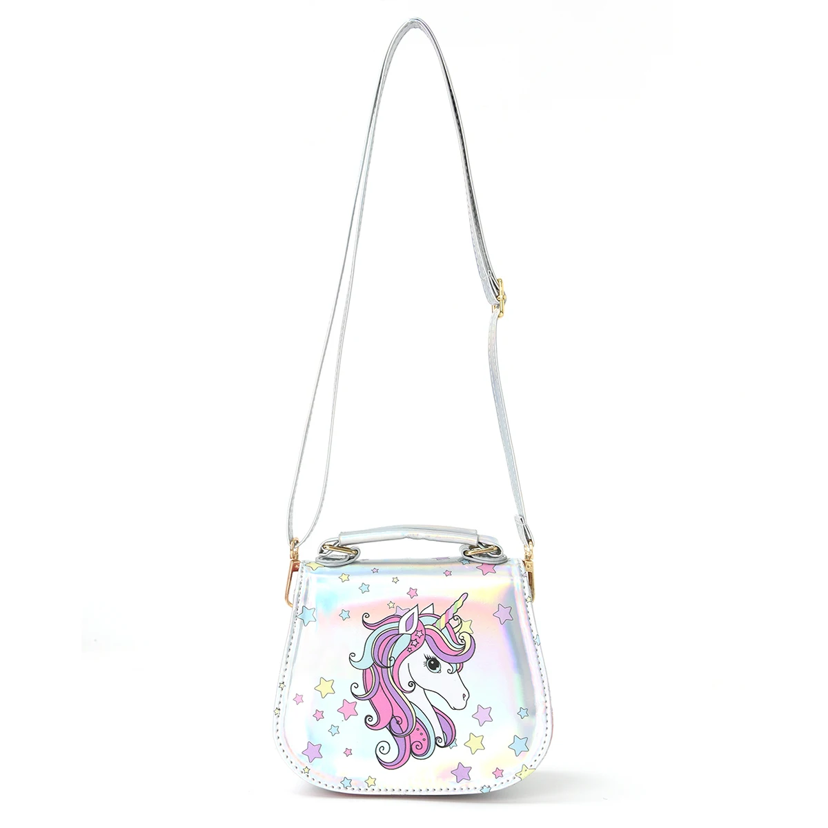 1pcs Cute Cartoon Unicorn Print Children\'S Cross-Shoulder Bag, Shoulder Bag, Handbag, Suitable For Girls, Kindergarten, Travel