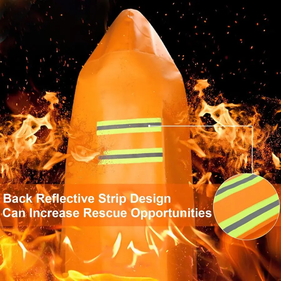 عباءة مقاومة للحريق، عباءة الهروب من الحريق، رأس كبير جدًا من الألياف المقاومة للحريق، تستخدم في حالات الطوارئ كبطانية حريق، حماية للرأس من الحرائق