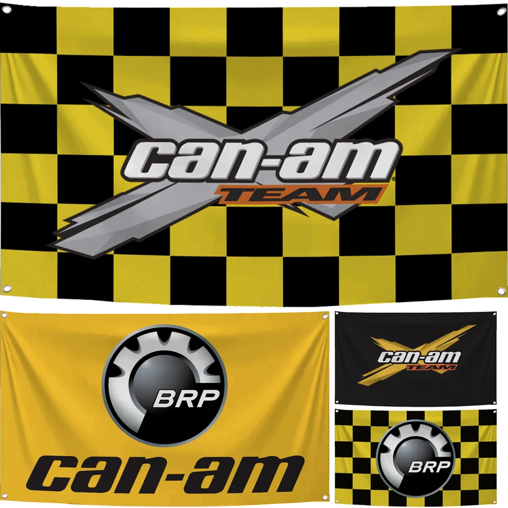 60x90cm 90x150 Can Am BRP Motorcycle Racing Canada Flag Polyester Digital Printed Club Banner Tapestry curtain