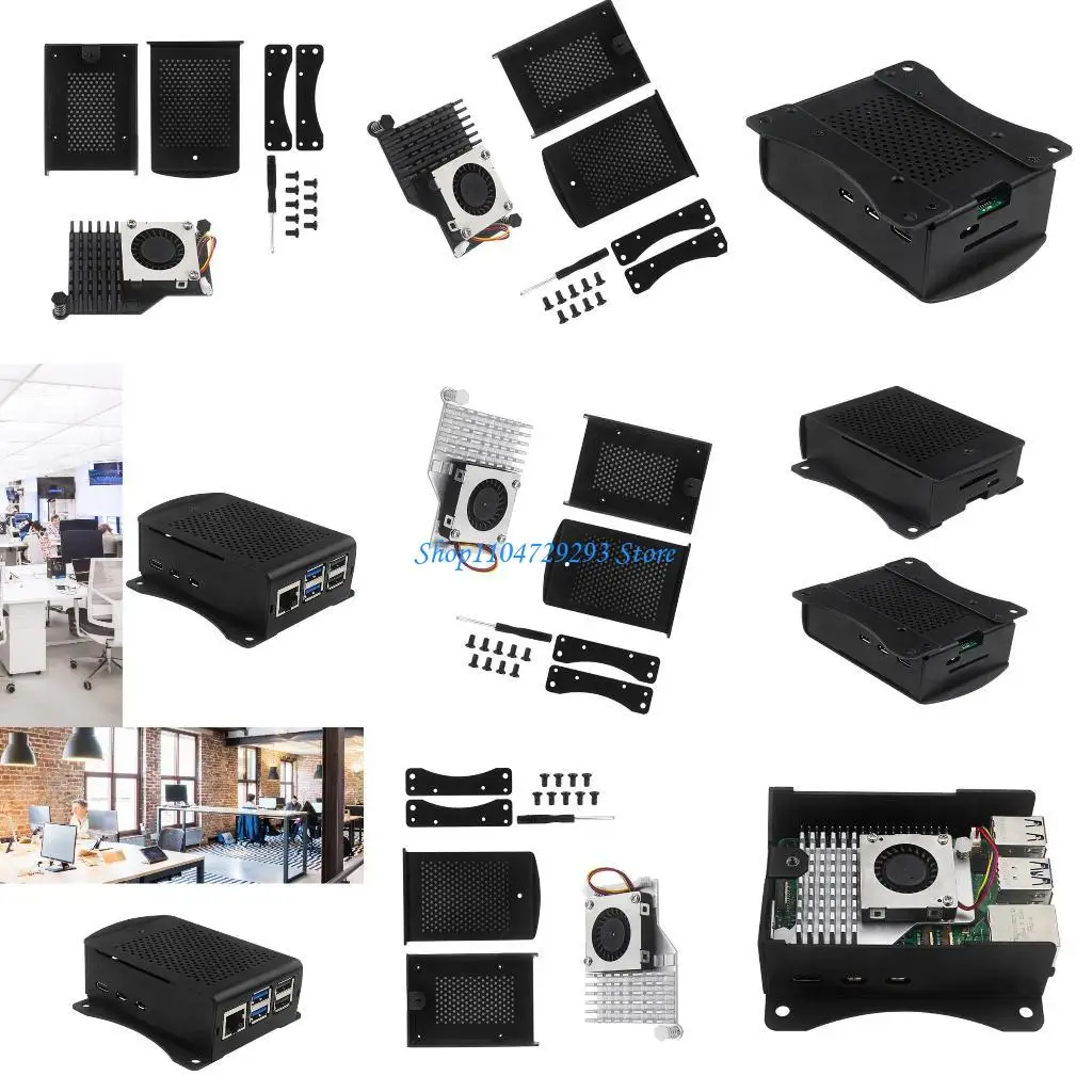 

Y2GD Aluminum Alloy Case Metal Protective Shell Enclosure with Fan for RPI 5