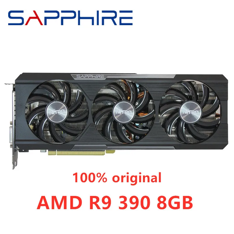 Sapphire r9 390 8gb 4gb placa gráfica amd radeon 390 4gb placa de vídeo placa gpu desktop computador pubg jogo mapa videocard