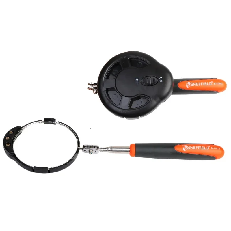 

~Universaltelescopic inspection mirror with lamp Endoscope repair Inspection mirror Bottom inspectionReflection mirror Autorepai