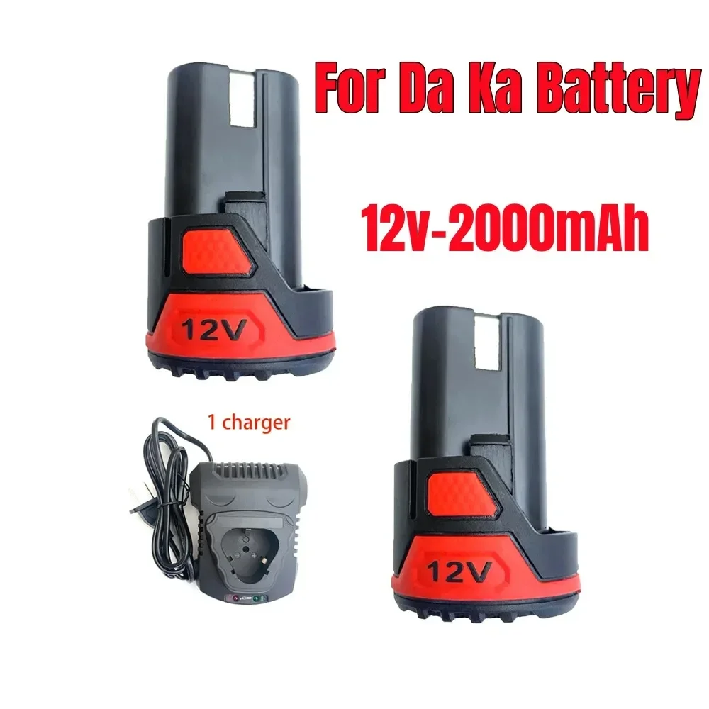 For Da Ka Electric Tool Drill Bit Screwdriver With Large Capacity Rechargeable Lithium-Ion Battery, 12V, 2000mAh