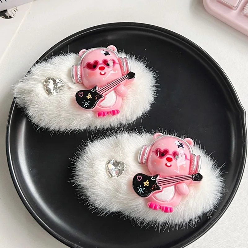 Cute Zanmang Loopy Plush Hairpin Kawaii Cartoon Y2k Punk Rock Beaver Plush Ins Star Hair Accessories Kids Hairpin Birthday Gifts