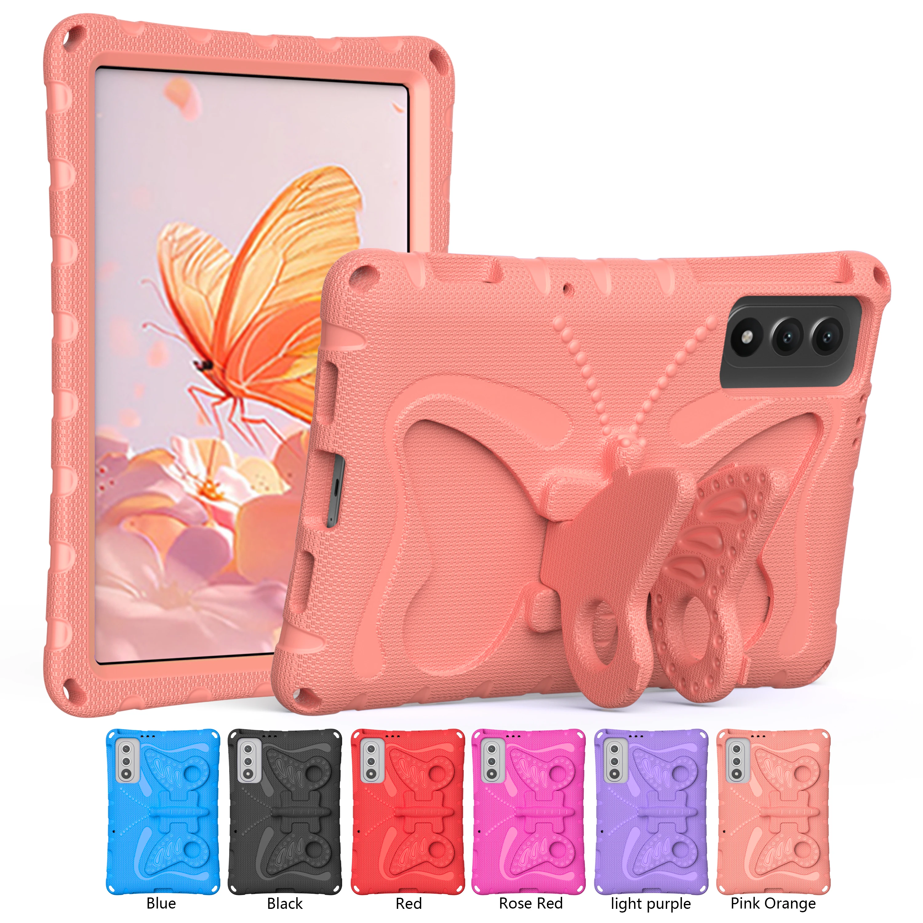 Standhülle für Lenovo Yoga Tab 2025 Xiaoxin Pad Pro GT 11,1 Zoll TB710FU ZAG60266US Kinder EVA Butterfly Cover mit Schultergurt