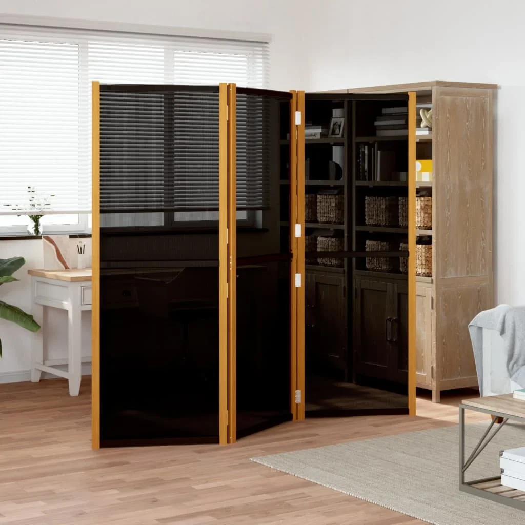 Vidaxl Black 3-Panel Room Divider 210X180 Cm Privacy Screen,Out Screen,Interior Decoration