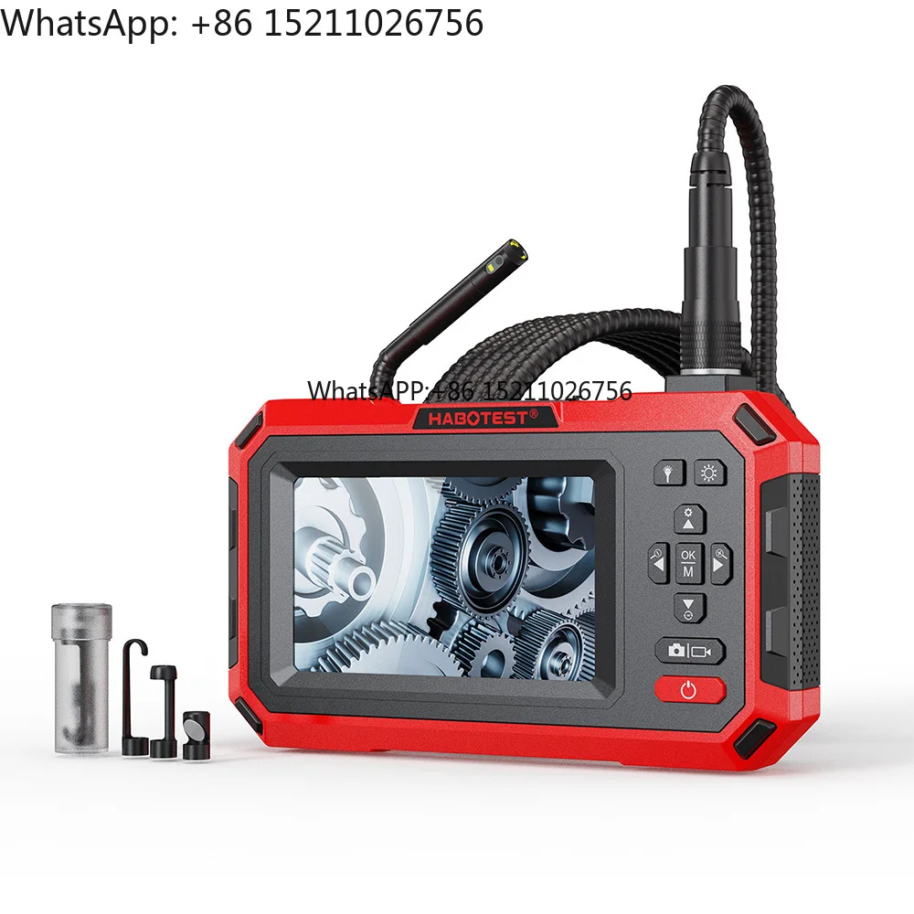 Habotest HT669A PRO 3M Cable Flexible Borescope Inspection 8mm 2 Cameras USB Snake Endoscopic HD Industrial Endoscope LED