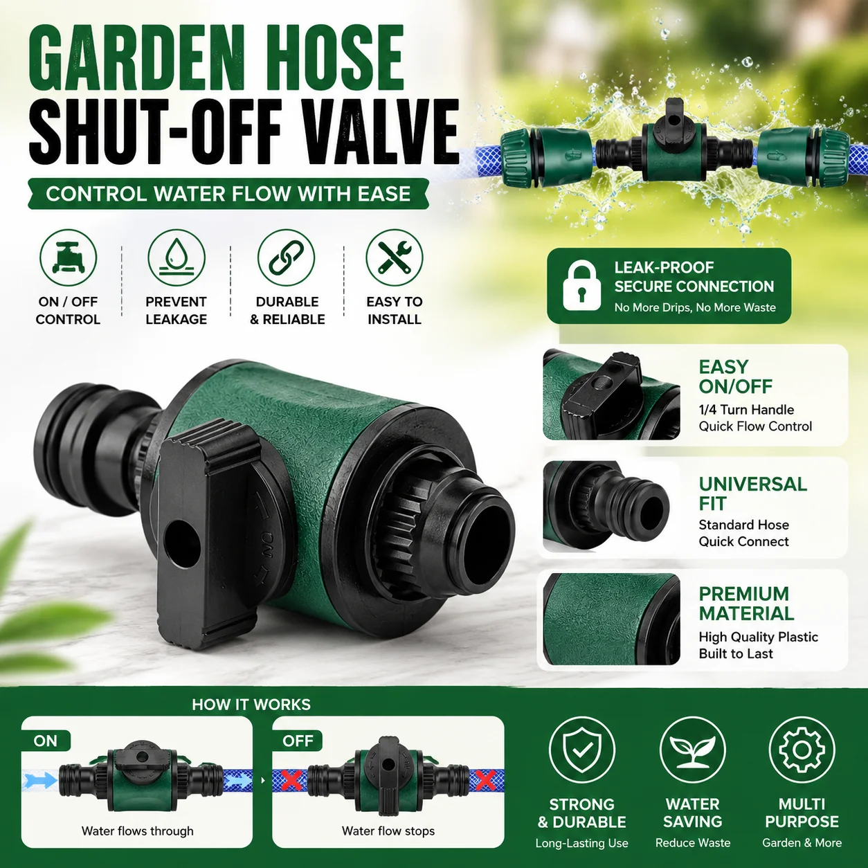 Fitting Hand Valve Quick Joint Connector Push In Quick Joint Connector Hand Valve To Turn Switch Manual Ball Current-limiting