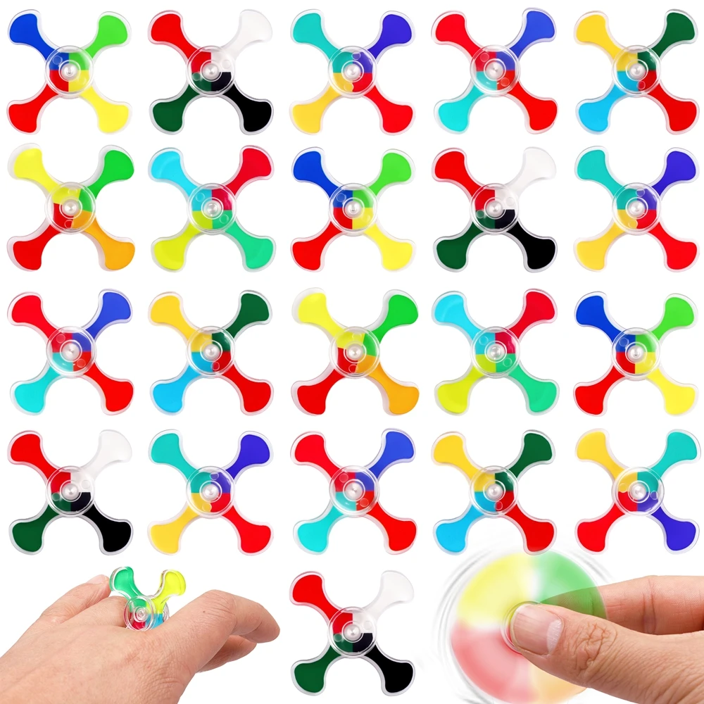 30 Stück Mini Bunte Fidget Spinner Spielzeuge im Großpack, ADHS Stressabbau Sensorische Party-Geschenke, Schatzkiste