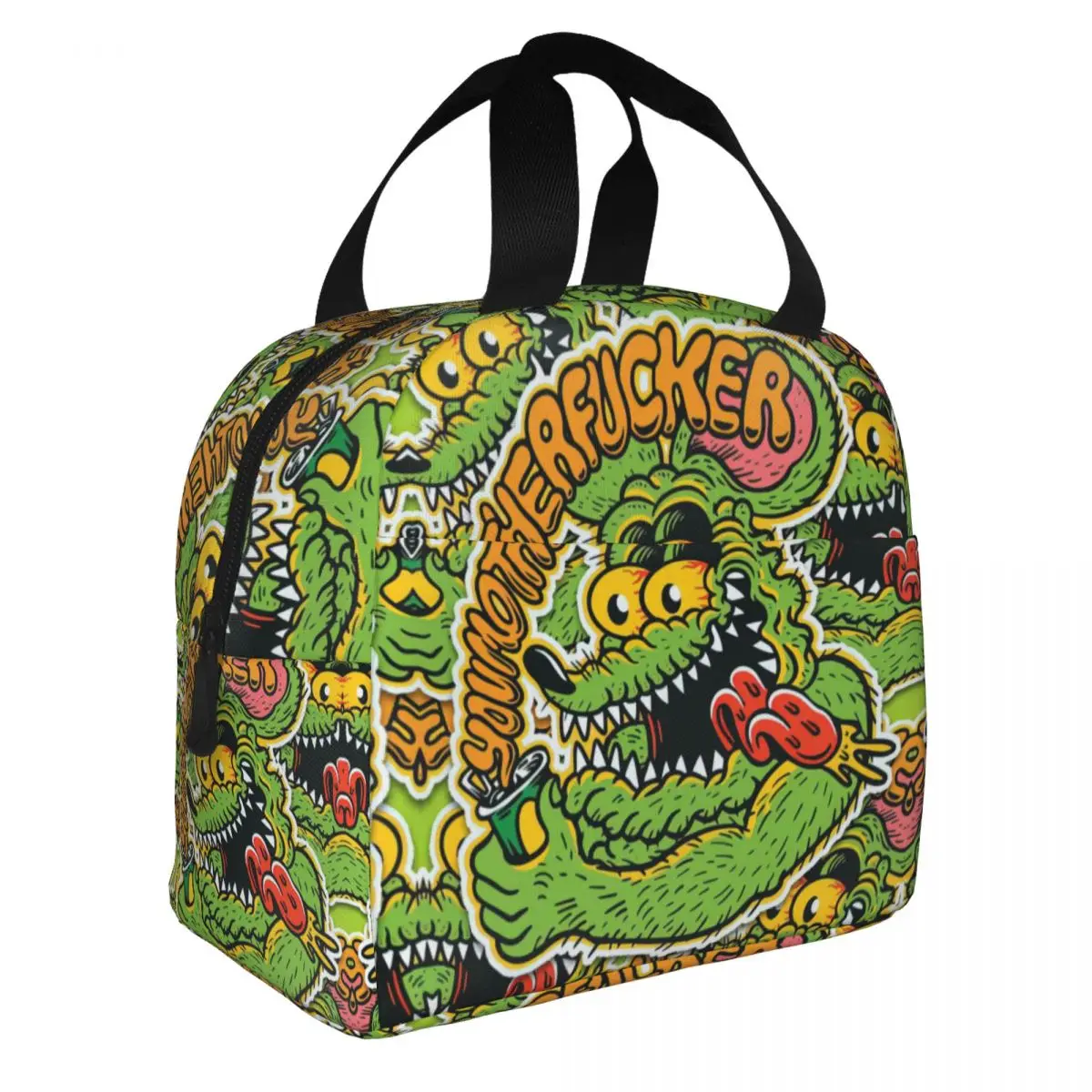 

The Rat Fink Lunch Bento Bags Portable Aluminum Foil thickened Thermal Cloth Lunch Bag for Women Men Boy