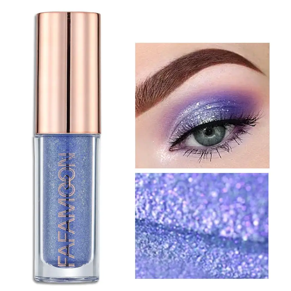 液体アイシャドウ パール光沢のあるファインフラッシュスパンコール 持続的な形成メイクアップ 高速汗防止アイライナーフィルム 速乾性 W0K1