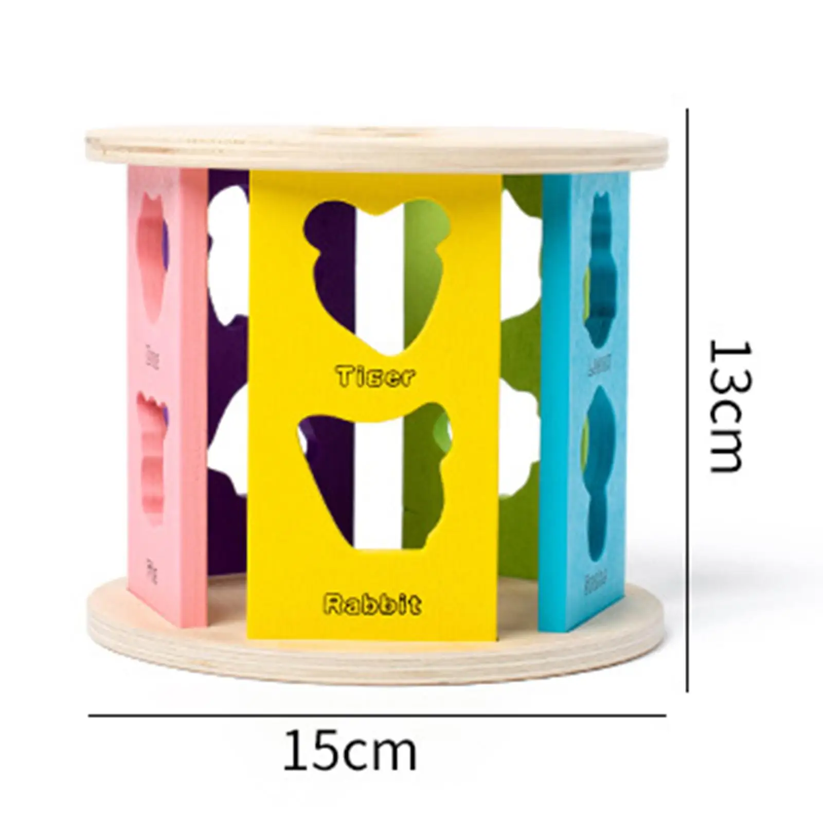 

Wooden Shape Sorter Toy Matching Game Sorting and Stacking for Toddler