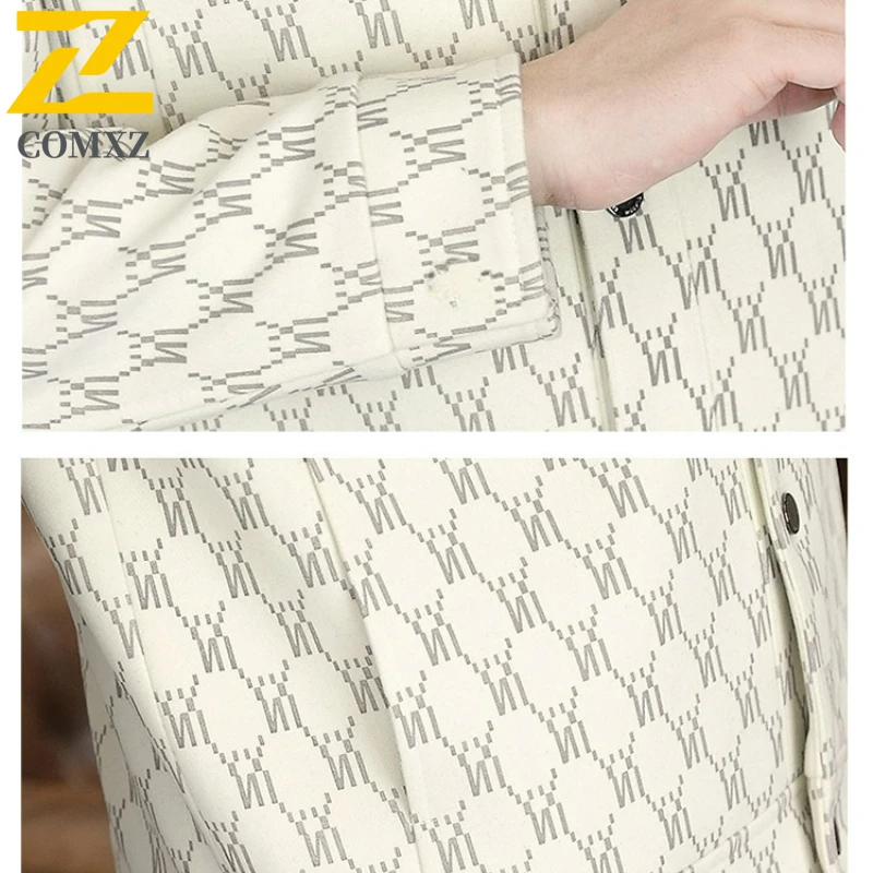 COMXZ New Mens Jacket Fashion Trendy Working Breathable Jackets Slim Fit  Business Casual Lightweight Autumn Premium Outerwear​