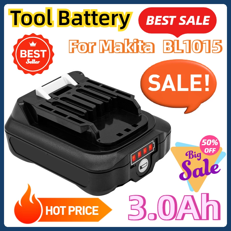 

Replacement Li-ion Power Tool Battery 1973901 BL1021B BL1041B BL1015B BL1020B BL1040B 3000mAh for Makita 197390-1 BL1015 Battery