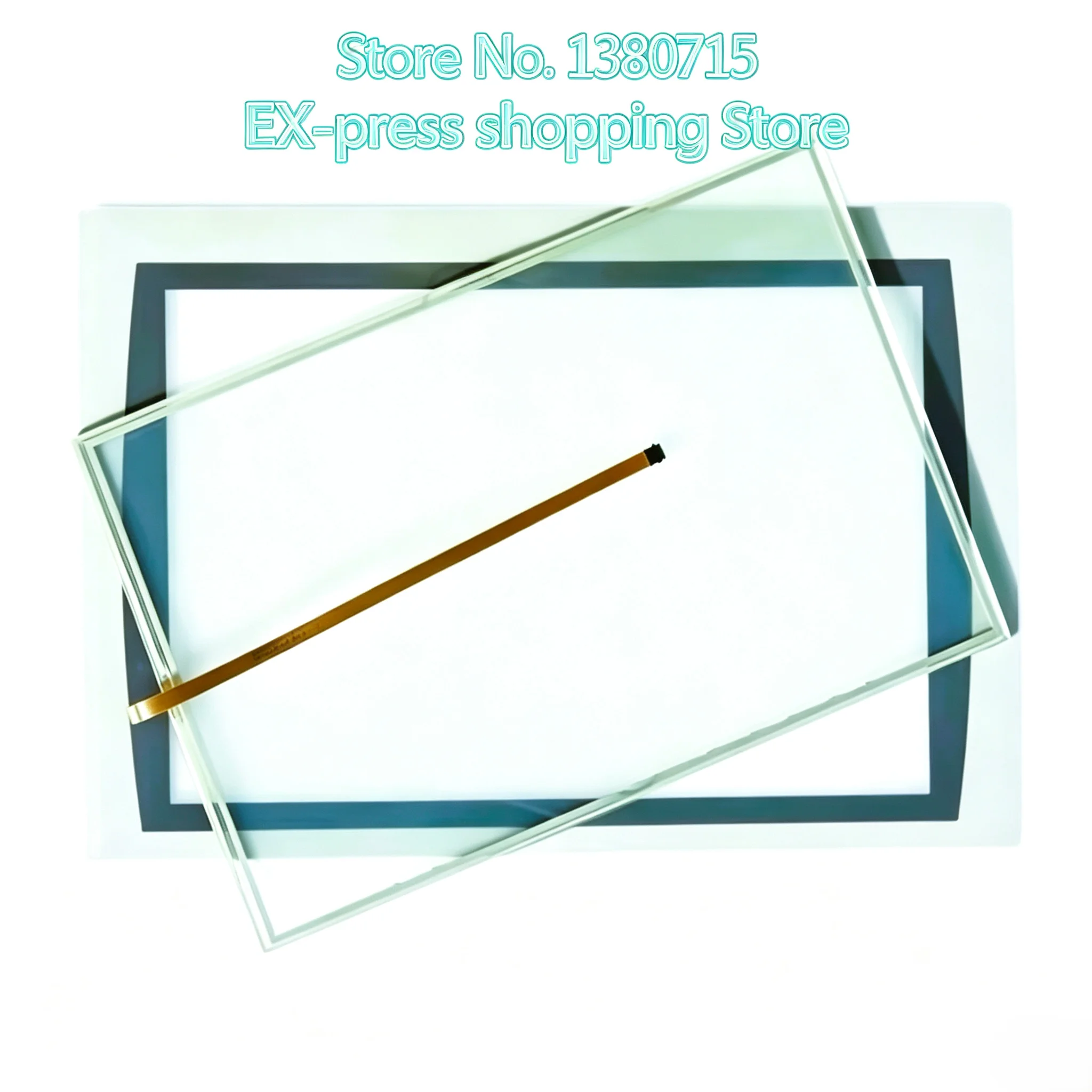 2711P‑T12W22D9P‑A‑B Touch Digitizer Glass With Protective Overlay Film Industrial Equipment Replacement Part