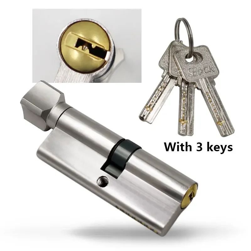 Türzylinderschloss, vorgespannt, 70 mm, 3 Schlüssel, Diebstahlschutz, Eingang, AB, Türschloss, Heimsicherheit, Innenbereich, Schlafzimmer, Schließzylinder