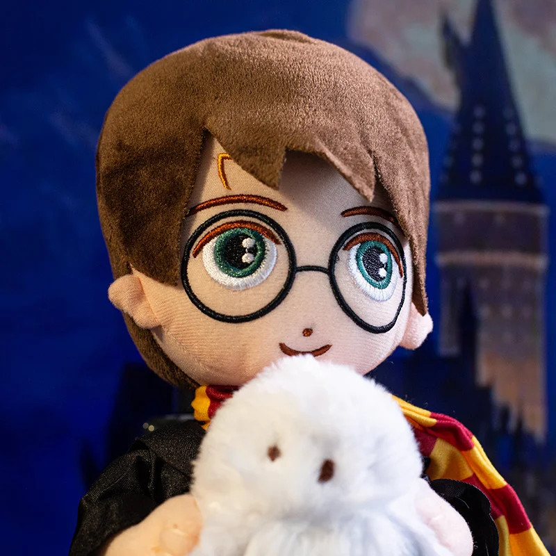 لعبة هاري بوتر اللطيفة من القطيفة دمية كاواي هاري بوتر مع وشاح وبومة ناعمة محشوة لهدايا عيد الميلاد للأولاد والبنات #4