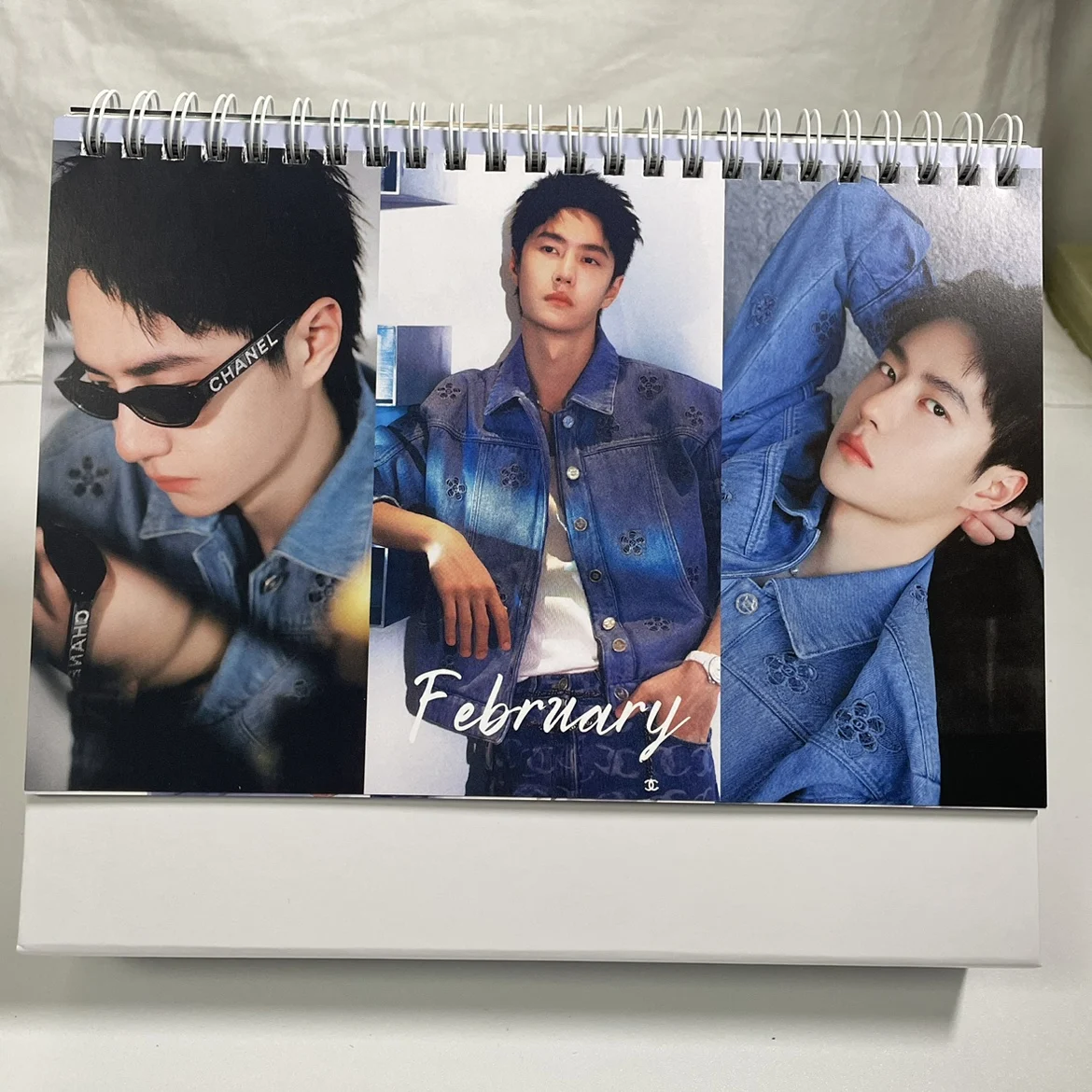 Hot Sale 2024 Year of the Dragon Wang yibo Calendar Desktop Ornaments Monthly Calendar For Gift Birthday Free Shipping