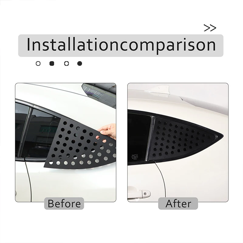 

Aluminum Alloy Car Rear Window Triangle Shutter Decoration Sticker For 2012-2020 Subaru BRZ/Toyota 86 Car Accessories