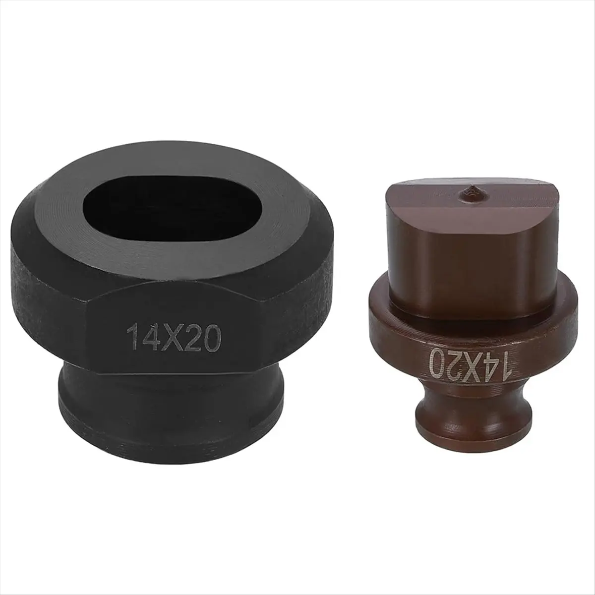 HOME USE-A Hydraulic Hole Punch Die 14x20mm Oval Hole 40Cr Steel Electric Punching Kit for -20 JP-20 Electric Punching Machine