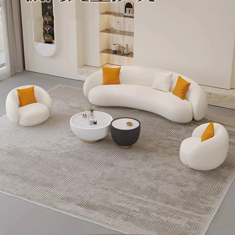 Sofá suave y elegante para niños, sofá cama Moderno para salón, Muebles perezosos blancos, Conjunto Moderno para el hogar