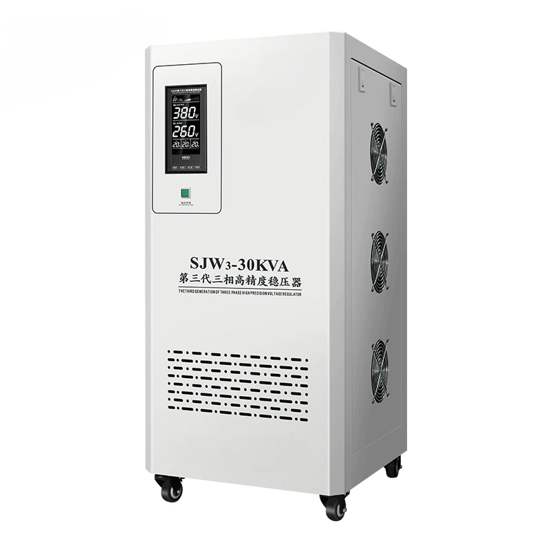 

SJW3-30KVA Customized LCD Display 380V to 260v/450v Voltage Stabilizer 50/60Hz AC Three Phase