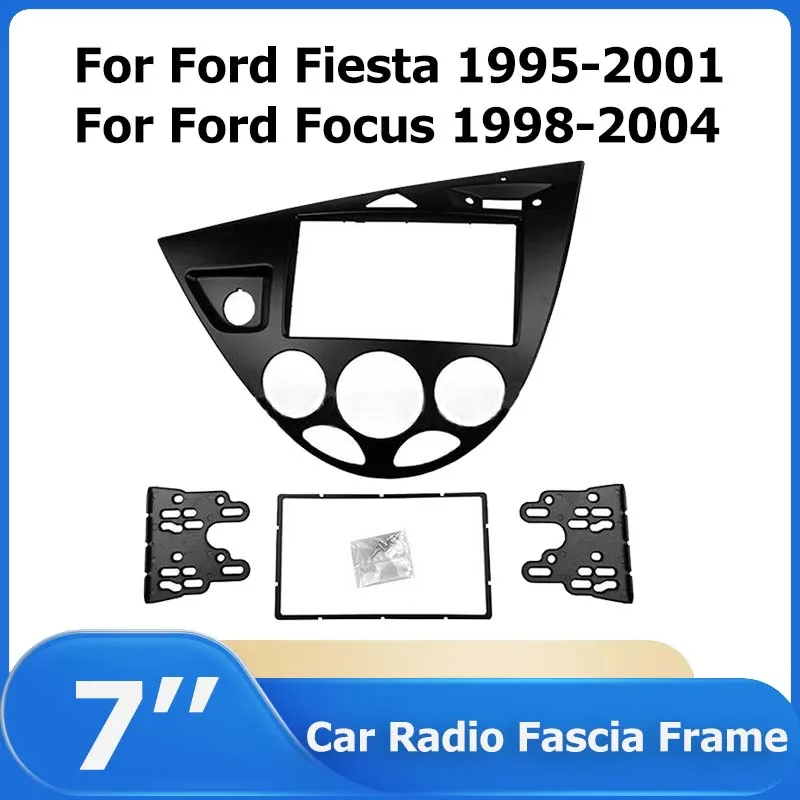 

2 Din Car Radio Fascia Frame For Ford Fiesta 1995-2001 Focus 1998-2004 Android radio installation frame Power Cord