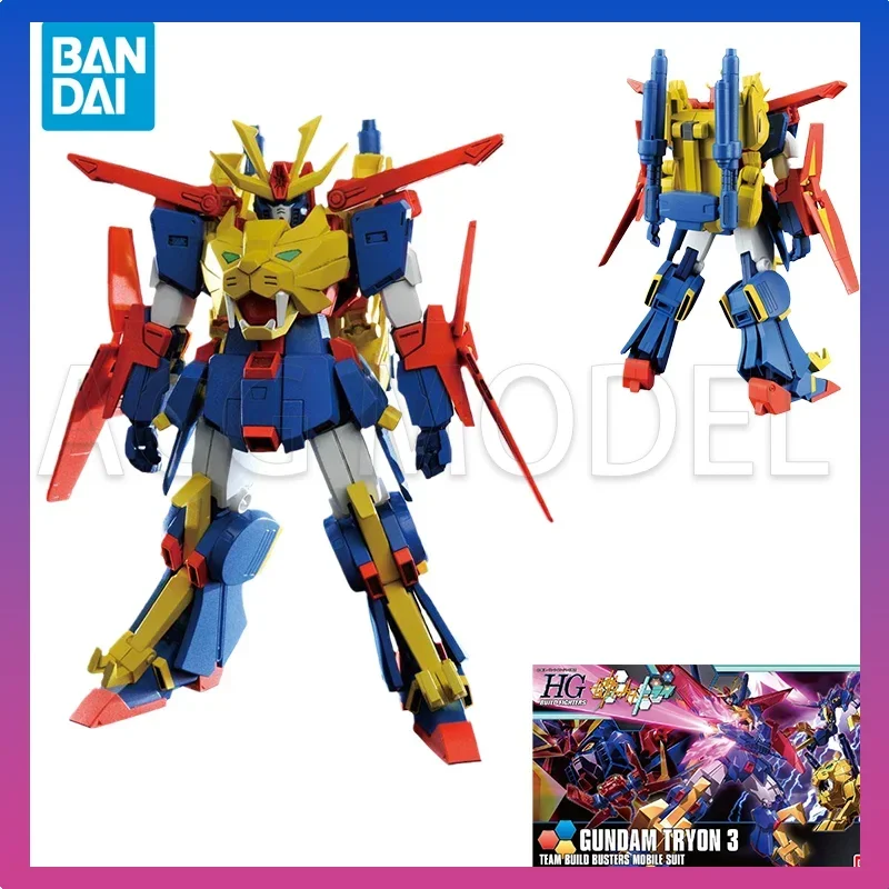 

Bandai Original Anime Collectible GUNDAM Model HGBF GUNDAM TRYON 3 Action Figure Assembly Toys