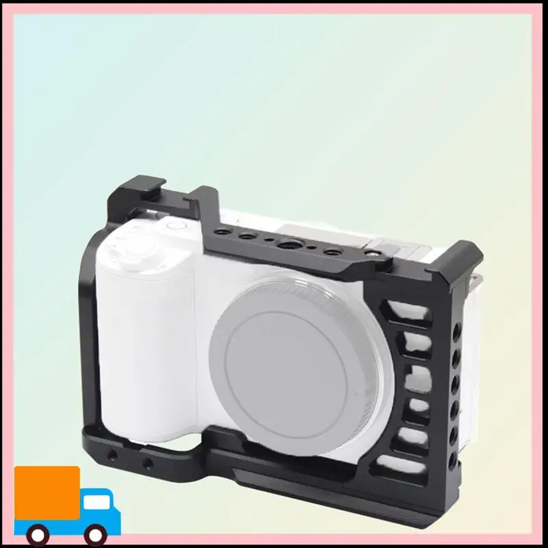 

For Zve1 Camera Protective Frame Aluminum Alloy Camera Protective Cage Camera Slr Stabilizer W/ Cold Shoe Mount Easy Install