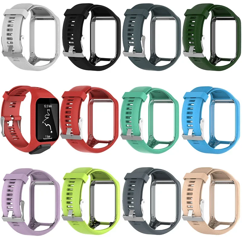 Silicone Replacement Wrist Band For TomTom Runner 2 3 Tom Tom Adventurer Golfer 2 Spark 3 GPS Smart Watch  Strap Bracelet