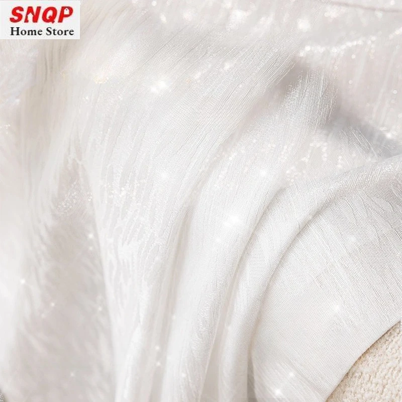 

Custom Size！！Modern Simple Galaxy Translucent Grace Fashion Classic Curtains for Living Dining Room Bedroom Decor Window Tulle
