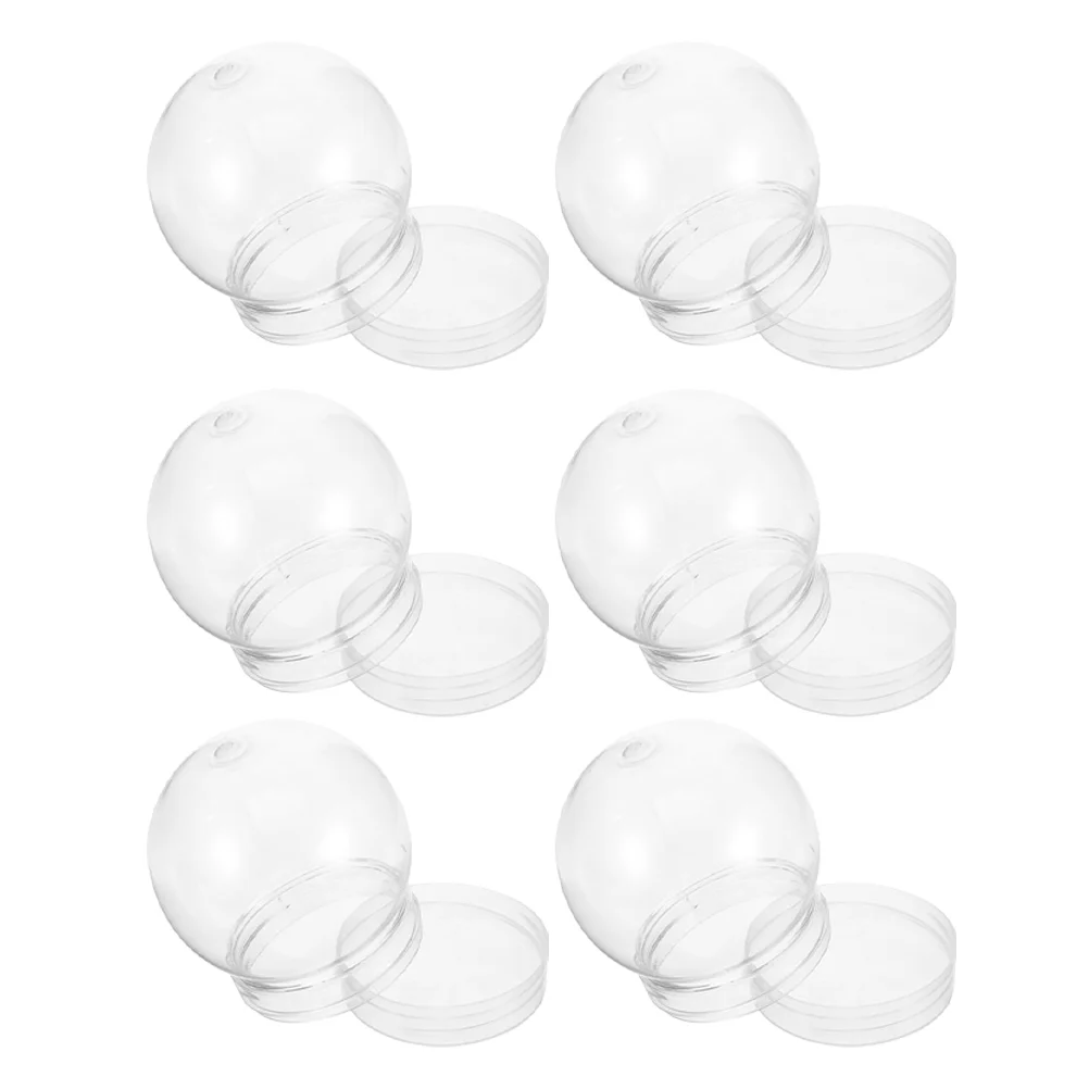 

6 Pcs Transparent Plastic Water Balloon Empty Snow Globes For Crafts Decorate Empty Globes Crafts Making for Child